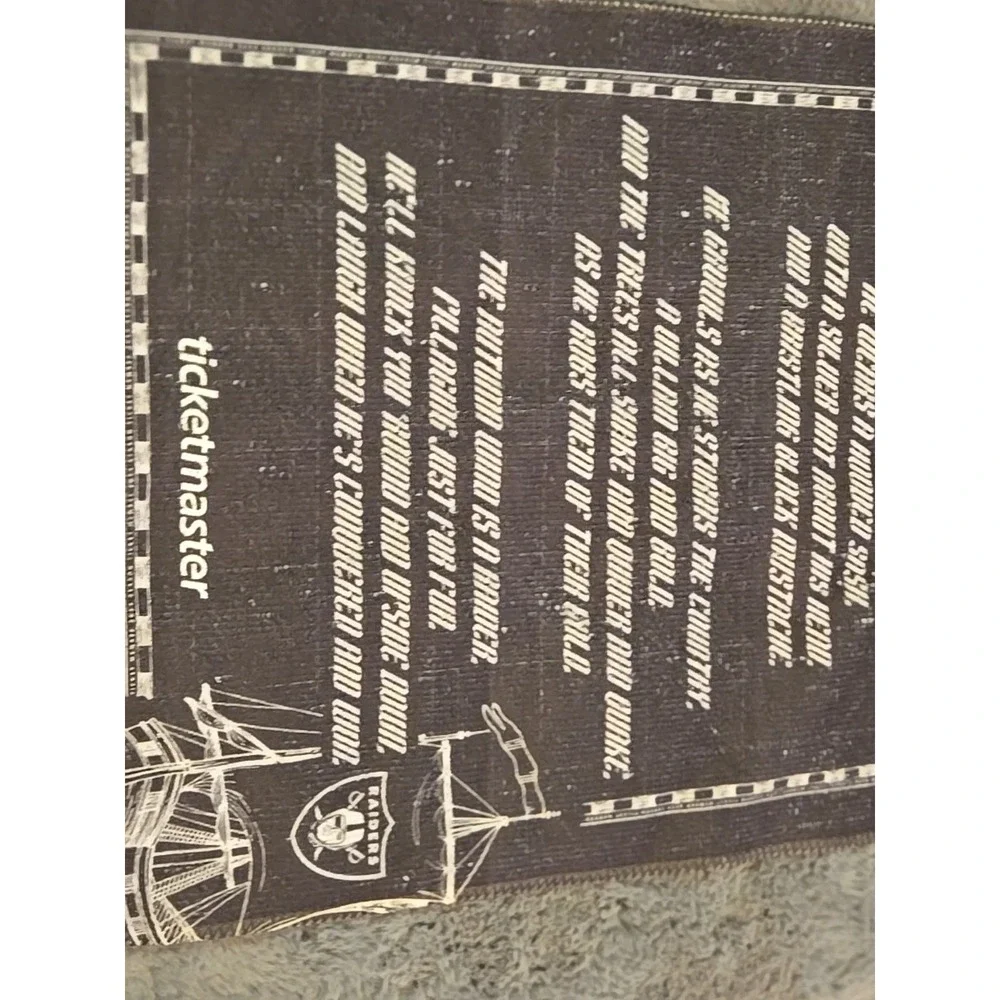 Las Vegas Raiders Rally Towel The Autumn Wind Poem Ticketmaster Season Gift‎